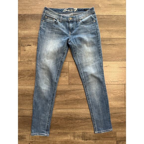 Seven7 Easy Straight Low Rise Jeans Size 6 - Picture 1 of 8